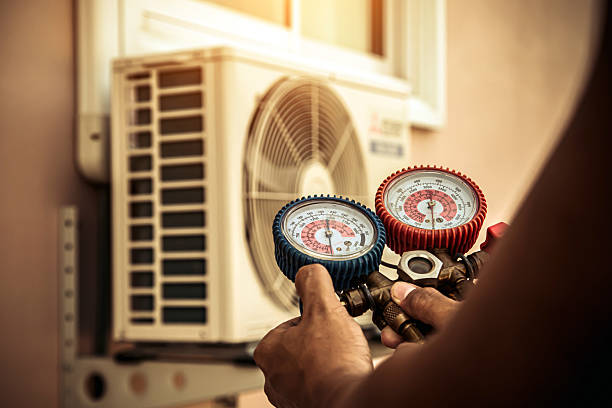 Professional Ductwork Repair technician working in Martindale, TX